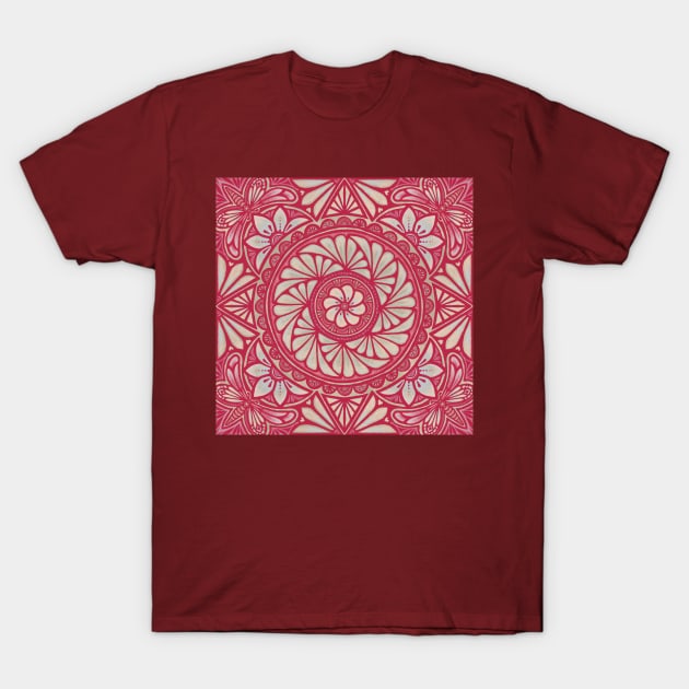 Pasifika magenta T-Shirt by AprilAppleArt